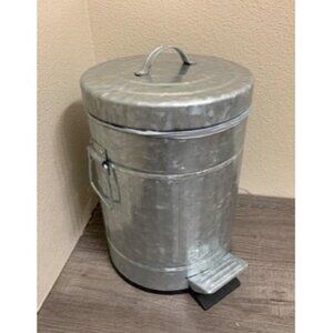 New Rustic Farmhouse Bathroom Trash Can - Pet Proof Galvanized Trash Can